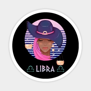 Retro Libra Zodiac Magnet